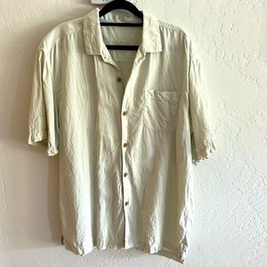 Tommy Bahama pale sage shirt